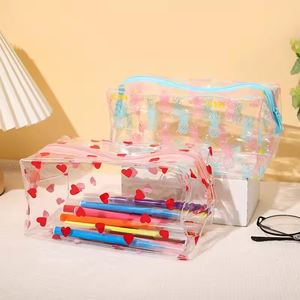 PVC Transparent Waterproof Cartoon Foldable Fashion Zipper <b>Makeup</b> Bag <b>Storage</b> Cosmetic Case <b>for</b> Girls - Product Image 2