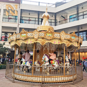 Carrusel Clásico de 16 Asientos, 5kw, 7m de Diámetro, Atracción Familiar para Parques Temáticos, Centros Comerciales, Uso en Interiores/Exteriores - Product Image 4