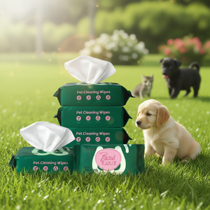 Lingettes humides <span class=keywords><strong>pour</strong></span> animaux de compagnie biodégradables/en bambou, hypoallergéniques, douces et durables, nettoyage en douceur <span class=keywords><strong>pour</strong></span> chiens et chats, multi-usages, fabrication OEM/ODM - Product Image 3