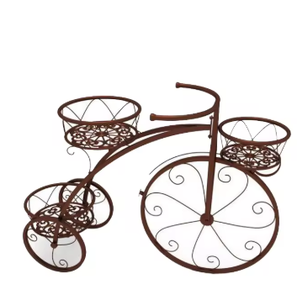 Soporte para Macetas con Forma de Bicicleta, de Hierro, Ecológico, para Interiores/Exteriores, para Colgar en la Pared, para Hogar y Jardín - Product Image 1