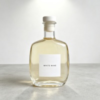 Bouteille en verre givré transparente de 750 ml, personnalisée en usine, de qualité alimentaire, vide, recyclable, avec étiquette, pour gin, tequila, whisky, liqueur