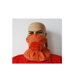 Firefighting <b>Head</b> <b>Cover</b> Orange Flame Retardant Durable Rubber Material Protective Neck Shield - Product Image 3