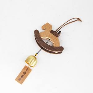 Carino stile giapponese piccolo in legno <span class=keywords><strong>dondolo</strong></span> cavallo carillon a vento per camera <span class=keywords><strong>da</strong></span> letto campanello decorazione appesa per il cortile di inaugurazione della casa - Product Image 2