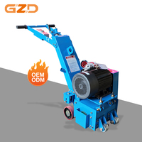 Mesin Scarifier Beton Listrik GZD 220V Lebar Pemotongan 250mm Planer untuk Pemotongan Alur dan Tekstur Lantai