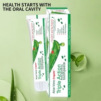 Dentifrice Herbal Sans Fluorure à l'Aloe Vera et aux Extraits de Plantes Cristallines – Tailles et Logo Personnalisables – Anti-Caries, Haleine Fraîche, Nettoyage en Profondeur