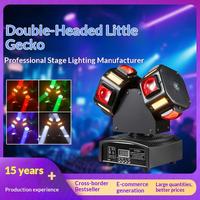 Luz Móvil de Doble Cabezal LED con Colores RGBW, Control Remoto y Activación por Sonido para Iluminación de Escenarios KTV/Discoteca
