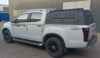 Capot rigide manuel en alliage d'aluminium pour benne de camion, ouverture latérale, portes verrouillables, rangement de cargaison antivol, pour pick-up F150 tout-terrain