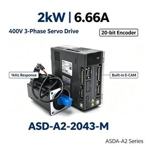 Servoaccionamiento Delta ASD-A2-2043-M de 2kW, 400V, trifásico, 6.66A, CANopen RS-485 para robótica CNC - Product Image 1