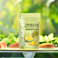 Emballage OEM en sachet stand-up pour fruits secs et durian, avec fermeture éclair, impression numérique