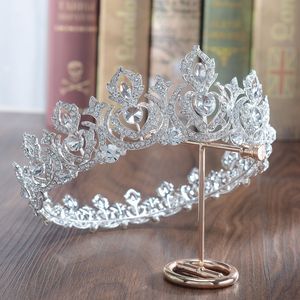 Corona DE BODA completa ajustable de alta calidad, Tiara de mujer, accesorio de joyería para el cabello para <span class=keywords><strong>maquillaje</strong></span> de fiesta para bodas, ocasiones especiales - Product Image 5