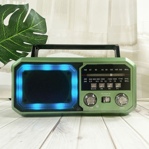 Retro Portable Solar Hand-Crank Emergency Radio, AM/FM/SW 3-Band Receiver with SOS & Power Bank for Outdoor - Product Image 2