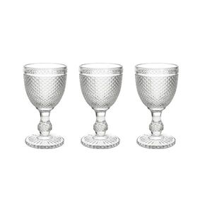 Juego de 3 copas Tognana de 280 cc, copas de vino de cristal con corte Diamante - Product Image 1