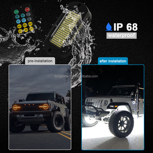 ไฟร็อคไลท์ KingShowstar แบบ LED Underglow <span class=keywords><strong>219</strong></span> สีขาว สำหรับรถยนต์ รถบรรทุก ATV UTV SUV รถจี๊ป เรือ - Product Image 4