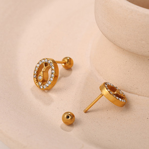 Pendientes Geométricos de Aleación de Zinc con Engaste de Bisel, Joyería de Moda para Fiesta, Diseño de Cubo Irregular, Pendientes para Mujer - Product Image 2