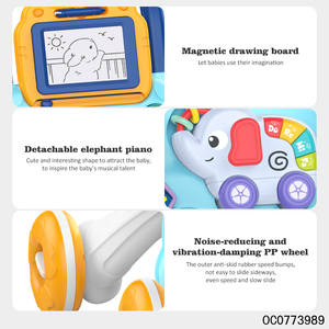 Andador <span class=keywords><strong>de</strong></span> bebé <span class=keywords><strong>de</strong></span> alta calidad con ruedas, juguete <span class=keywords><strong>para</strong></span> aprender a caminar, con música y tablero <span class=keywords><strong>de</strong></span> dibujo - Product Image 4