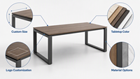 Bureau de travail moderne, table de bureau noire minimaliste, bureau d'ordinateur pour la maison, bureau d'écriture avec cadre en métal durable, poste de travail pour PC