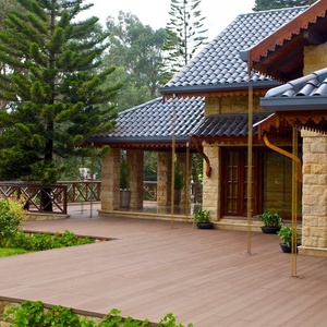 Paneles de Cubierta de Teca Sintética Antideslizantes y Resistentes al Agua XF-A002, Inspirados en Parques, Madera Cepillada, Plástico Sólido para Terrazas Exteriores - Product Image 5