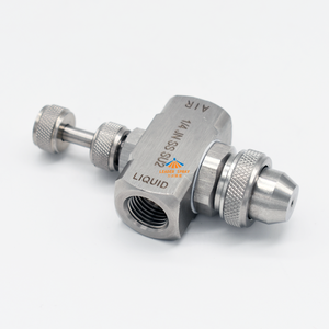 אטומיזציה/אטומיזר סילון זרבובית מחט מתכווננת לחץ אוויר תערובת פנימית ערפל חרוט זרם יציאה מרסס - Product Image 6