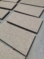 Dalles de granit naturel jaune foncé sablées, vente directe usine, écologiques, durables, design moderne, pour extérieur, villa, hôpital