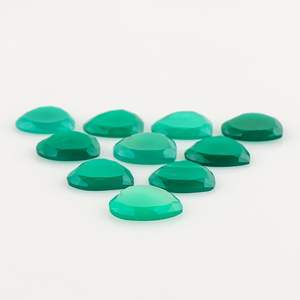 Piedras Preciosas de Ónix Verde en Forma de Corazón de 16 mm, Corte Rosa Facetado, para la Fabricación de Joyas, Cabujones Sueltos, Suministros para Manualidades - Product Image 4