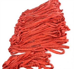 Sangle ronde de couleur rouge 5000 kg, vente en gros, sécurité d'usine, sangle de levage souple de 5 t - Product Image 5
