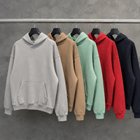 Pull à Capuche Homme Premium Imprimé Effet Délavé et Vieilli, 365 GSM, en Polycoton Épais Polaire, Style Hiver Streetwear – Vente en Gros