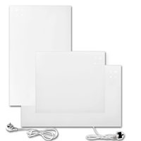 Panel de infrarrojos eléctrico con control WIFI para sala de estar, calentador radiante montado en la pared con tecnología de cristal de carbono, calentador de panel de habitación