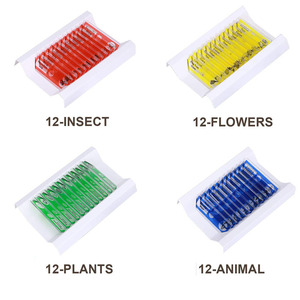 Zhizao - Boîte de 12 microscopes en plastique pour enfants, 4 couleurs, avec lamelles préparées - Product Image 2