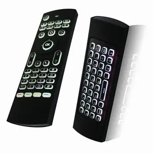 Air Mouse MX3 2.4G Backlit Afstandsbediening Mini Draadloze Toetsenbord Infrarood Afstandsbediening Leren Beste Voor Android Smart Tv doos