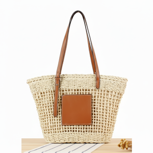 Sac à main tissé haut de gamme - Sac à main tissé léger fabriqué à la main avec des détails raffinés - Idéal pour le voyage - - Product Image 1