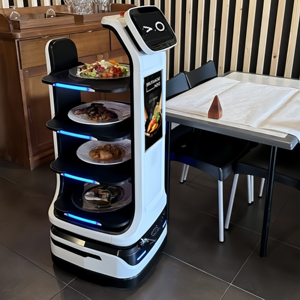 <span class=keywords><strong>Robot</strong></span> de livraison de nourriture intelligent à navigation autonome par lidar, entièrement automatique, avec recharge automatique - Product Image 4