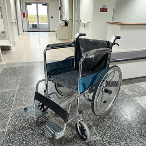 Silla de ruedas Manual para ancianos, silla de ruedas Manual de aluminio plegable para uso con discapacidad - Product Image 2