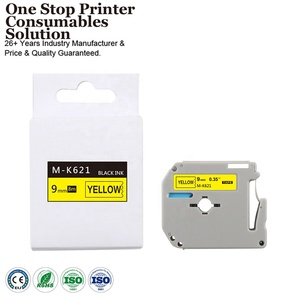 INK-POWER M-K621 MK 621 MK621 9mm Premium noir sur jaune P-Touch étiquette ruban cartouche Compatible pour imprimante <span class=keywords><strong>PT</strong></span>-<span class=keywords><strong>65</strong></span> <span class=keywords><strong>Brother</strong></span> - Product Image 3