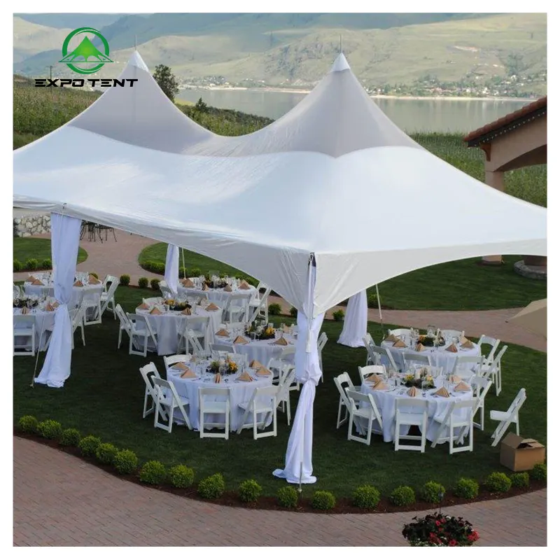 Grazioso 3x3m 4x4m 5x5m 10x10 tenda da sposa di lusso con guglia grande in vendita