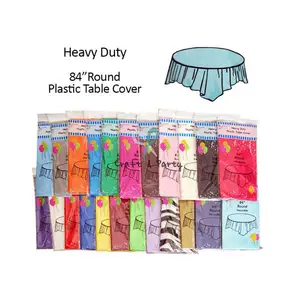 Couverture de Table PE jetable imprimée de fête nappe imperméable en plastique d'anniversaire nappe en plastique solide unie arc-en-ciel Kinshun