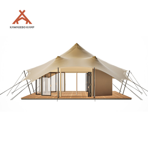 Tente <span class=keywords><strong>de</strong></span> <span class=keywords><strong>safari</strong></span> <span class=keywords><strong>de</strong></span> luxe quatre saisons Kawagebo Kamp (KK) en toile imperméable PVDF avec armature en acier droite pour glamping - Product Image 3