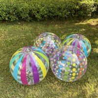 Ballon de plage gonflable Suntech en PVC à rayures et pois, 40 cm, anti-stress, personnalisable, best-seller transfrontalier