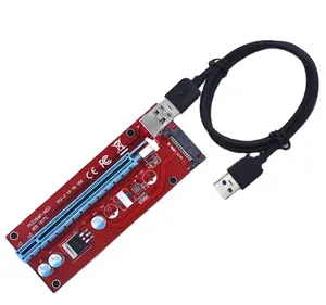 VER007s 007s PCI-E 라이저 PCIe1x to16x 라이저 카드 어댑터 60cm USB 케이블 데이터 변환 용