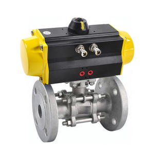 Kovina ASME Standard Pneumatic Three-Piece Flanged <b>Ball</b> Valve 304 Stainless Steel Two-Way Threaded Single/Double Acting Cylinder - Product Image 1