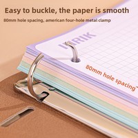 Classeur en cuir souple A4 4 trous 100 feuilles coque amovible livre étudiant et de bureau pas blessé main couverture rigide Style-B6 B5