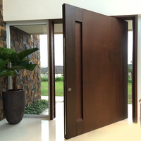 Porte d'entrée en bois à double entrée décorative extérieure haut de gamme porte d'entrée en bois pour entrée principale de maison