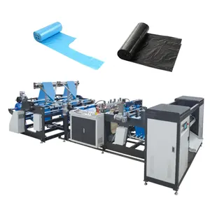 two lines rubbish garbage tshirt roll bag making machine machine sac poubelle trash garbage bag on roll machine