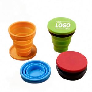Custom Eco-Friendly Stainless Steel Silicone Collapsible Travel Cup for Outdoor Camping Hiking Promotional Gifts-Compact Durable - Product Image 1