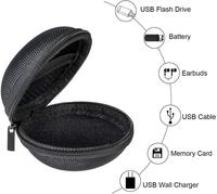 2 boîtes de rangement de petite taille à haute protection, étui rigide en EVA avec fermeture éclair, portable, tendance, unisexe, pour écouteurs