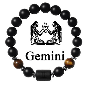 Braccialetto con Perline in Pietra Naturale all'Ingrosso, Trendy, con Segni Zodiacali per Capricorno, Gemelli, Acquario, Pesci, Ariete, Stile Buddista - Product Image 3