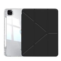 Étui transparent en acrylique PU pliable pour iPad Pro M5 M4 M3 M2 11 pouces, compatible avec les tablettes 8.3/9.7/10.9/11/12.9/13 pouces, avec emplacement pour stylet