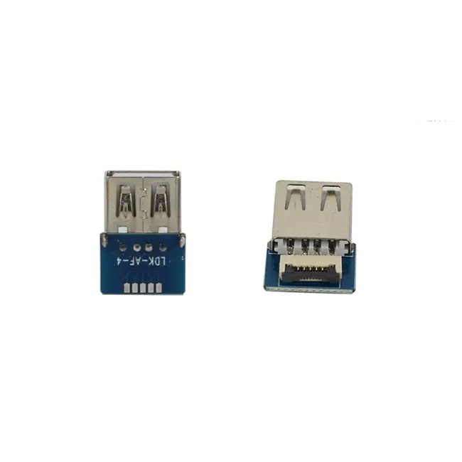 SMT USB AF Type Connector USB 2.0 customizable Usb Female Socket Connector for 5Pin Fpc Cable