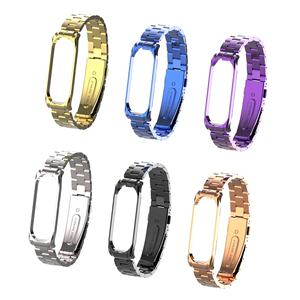 Nueva <span class=keywords><strong>Serie</strong></span> 43027 de 6 colores de acero inoxidable sólido <span class=keywords><strong>mi</strong></span> banda <span class=keywords><strong>4</strong></span> reloj correa de metal para xiao <span class=keywords><strong>mi</strong></span> - Product Image 3