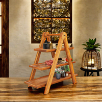 Support surélevé en bois rustique de style ferme, plateau de présentation en bois, décoration de comptoir de cuisine et de salle de bain, plateaux décoratifs en bois
