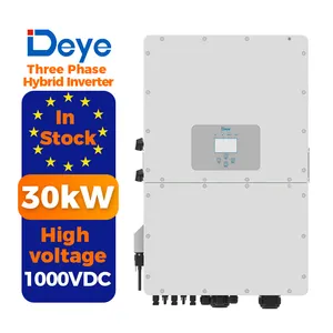 Deye 30KW 35KW Hybrid inverter SUN-30K-SG01HP3-EU-BM3 HV 3 phase Industrial hybrid solar inverter high voltage